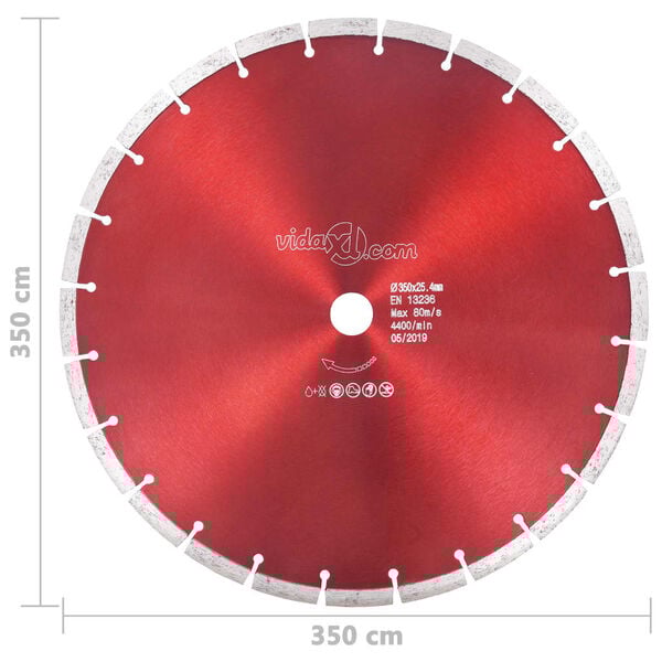 vidaXL Diamond Cutting Disc Steel 13.78 "