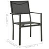 vidaXL Outdoor Dining Set Black and Anthracite