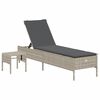 vidaXL Sun Lounger Set Light Grey