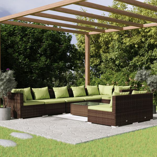 vidaXL Garden Lounge Set Brown