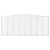 vidaXL Arched Gabion Baskets 4 pcs 157.5x11.8x160/180" Galvanised Iron