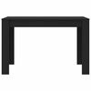 vidaXL Dining Table Black Engineered wood Medium Minimalistic