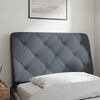 vidaXL Headboard Cushion Dark Grey Velvet (100% polyester), Foam
