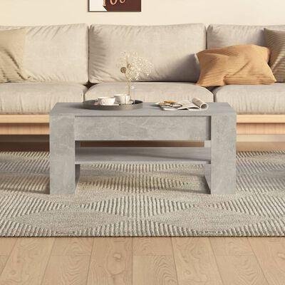 vidaXL Coffee Table Concrete Gray 40.2"x21.7"x17.7" Engineered Wood