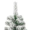 vidaXL Artificial Hinged Christmas Tree Green and white PVC and iron Large