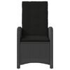 vidaXL Reclining Garden Chair Set of 2 Black PE rattan Standard