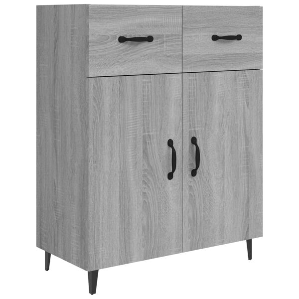 vidaXL Sideboard Grey Sonoma Engineered Wood Medium Cabinet