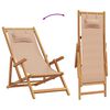 vidaXL Beach Chair Set of 2 Taupe