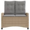 vidaXL Reclining Garden Bench Beige, Light Grey