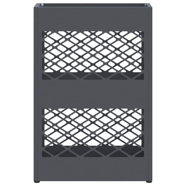 vidaXL Umbrella Stand Anthracite 11.02 x 4.72 x 16.14 in Steel
