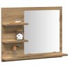vidaXL Bathroom Mirror Cabinet Artisan oak Engineered wood and glass