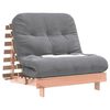 vidaXL Futon Sofa Bed Grey Solid Douglas wood 35.4 x 81.1 in