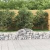 vidaXL Gabion Basket Silver Galvanized iron 78.7 x 11.8 x 23.6 in