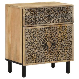 vidaXL Bedside Cabinet Natural Wood Solid Mango Wood Medium