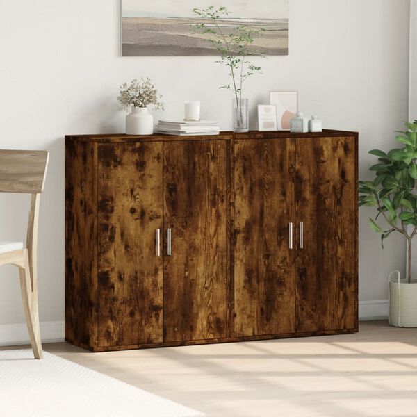 vidaXL Sideboard Smoked oak Engineered wood Large Sideboard
