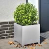 vidaXL Garden Planter Silver Galvanized Steel Medium Durable