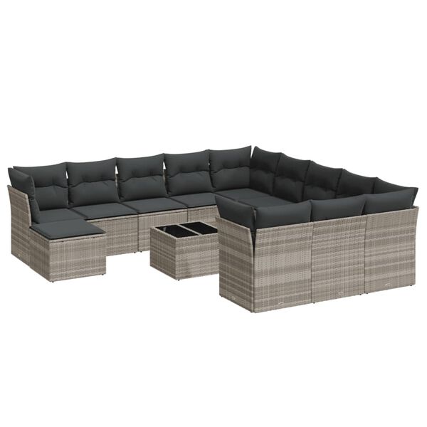 vidaXL Garden Sofa Set Light gray