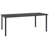 vidaXL Garden Dining Set Black Powder-coated steel Large