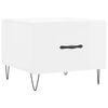 vidaXL Coffee Table High gloss white Engineered wood, iron Standard