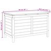 vidaXL Garden Storage Box White Solid Fir Wood 39 x 19.5 x 23 in