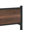 vidaXL Bed Frame Brown Oak Steel, Engineered wood King Size Bed Frame