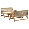 vidaXL Garden Chairs with Table 3 pcs Beige Solid Acacia wood