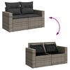 vidaXL Garden Sofa Set Gray