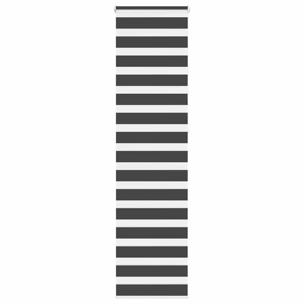 vidaXL Zebra Blind Black Polyester 23.6 x 90.6 in Adjustable Armrests