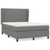 vidaXL Box Spring Bed with Mattress Dark Grey