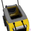 vidaXL Pet Bike Trailer Yellow and Grey Oxford Fabric, Iron, PVC Medium