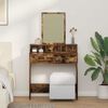 vidaXL Dressing Table with Drawer Smoked Oak 31.10 x 16.14 x 55.12 in