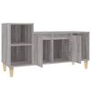 vidaXL TV Cabinet Grey Sonoma Engineered Wood, Solid Eucalyptus Wood