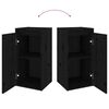vidaXL TV Cabinet Set of 2 Black Solid pine wood Multiple sizes