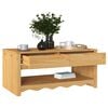 vidaXL Coffee Table Drammen Oak 99 x 55 x 45 cm Solid pine wood