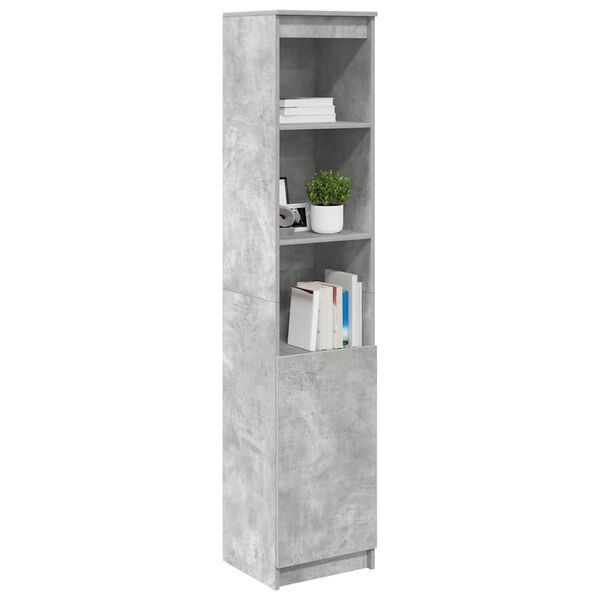 vidaXL Highboard Concrete grey Engineered wood Tall Modern