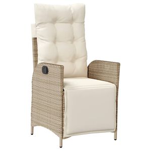 vidaXL Reclining Garden Chair Beige