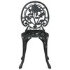vidaXL Garden Bistro Set 3 pcs Black Aluminium