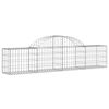 vidaXL Gabion Basket Set of 12 Silver Galvanized iron Large