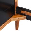 vidaXL Bed Frame without Mattress Black Solid Acacia Wood 70.9"x78.7"