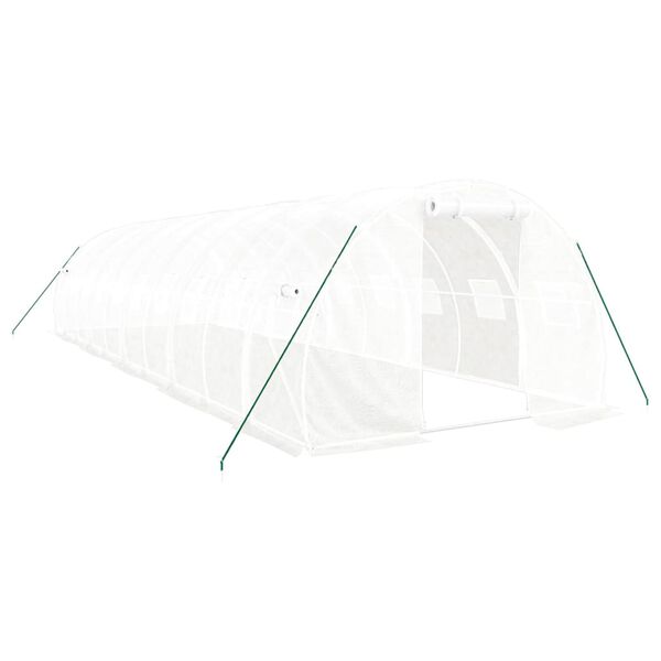 vidaXL Greenhouse White PE cover Large Collapsible Greenhouse