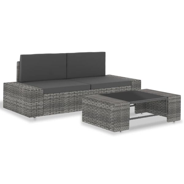 vidaXL Garden Lounge Set Gray