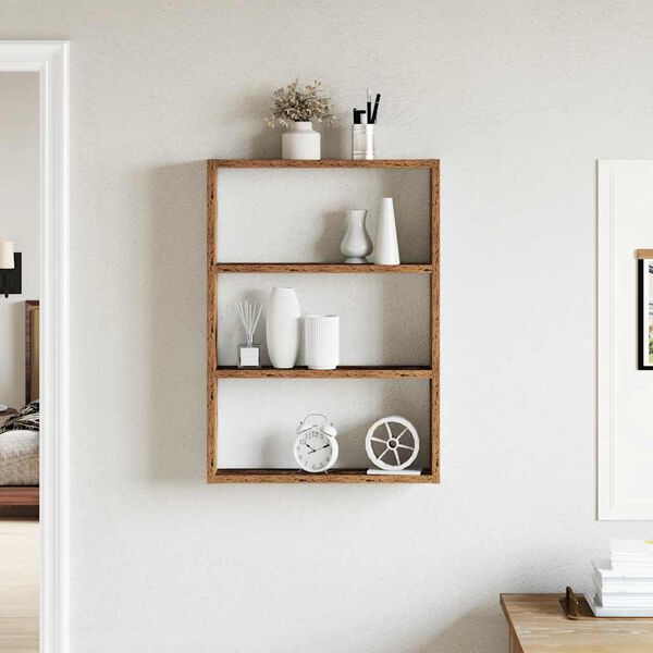 vidaXL Wall Shelf Old Wood Engineered Wood Medium Wall Shelf
