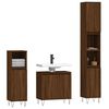 vidaXL Bathroom Furniture Set Brown oak Engineered wood, metal Medium