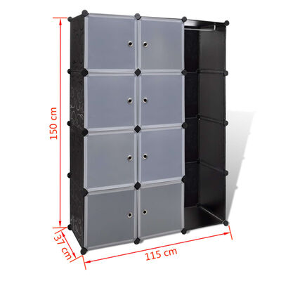 vidaXL Modular Cabinet with 9 Compartments 14.6"x45.3"x59.1"