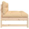 vidaXL Middle Sofa Natural Wood, Beige