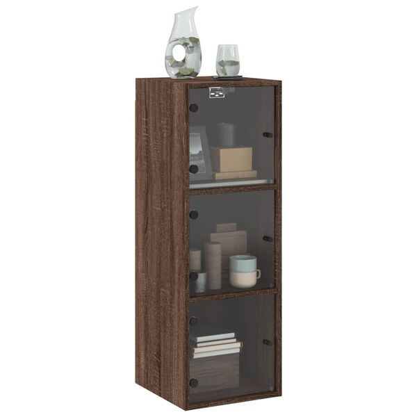 vidaXL Wall Cabinet Brown oak Engineered wood Medium Wall Cabinet