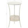 vidaXL Table White Metal Small Bistro Table Round Vintage