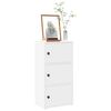 vidaXL Bookcase White Engineered Wood Bookcase Rectangular Modern