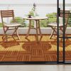 vidaxl 10 pcs Acacia Decking Tiles 11.8"x11.8" Vertical Pattern
