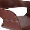 vidaXL Dining Chair Brown Faux leather (100% polyester), Bentwood Medium